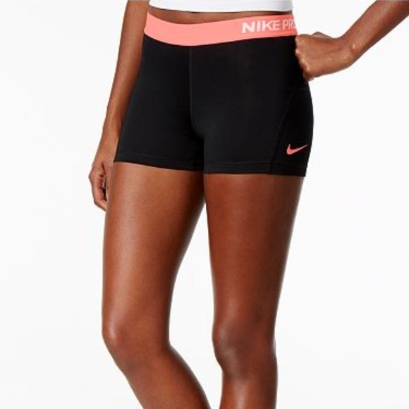 Nike Dri Fit Dry Shorts Nylon Black Pink Women's - Picture 1 of 4